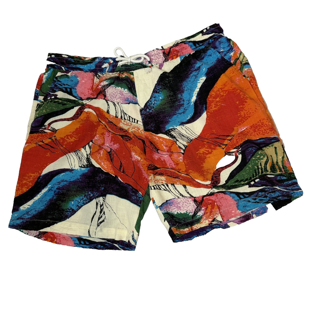 Jogal Women’s Shorts Bold Abstract Print Pull-On L/XL? No Size Tag Read